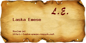 Laska Emese névjegykártya